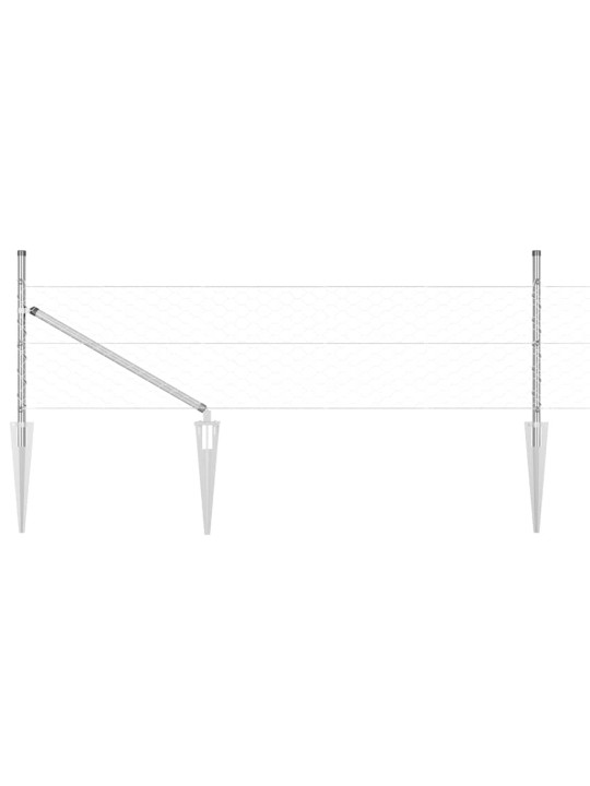 Žogs ar stabiem. sudraba 0.8 x 50 m pvc pārklāts tērauds