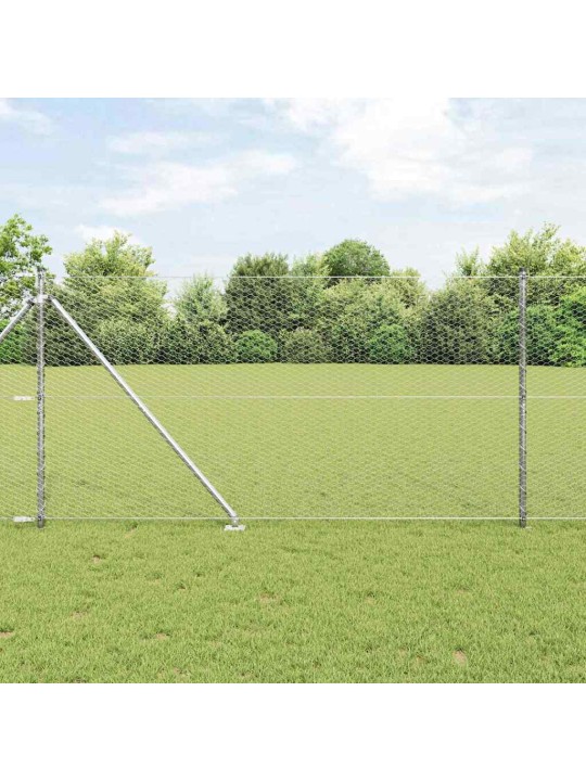 Žogs ar stabiem. sudraba 1.4 x 50 m pvc pārklāts tērauds