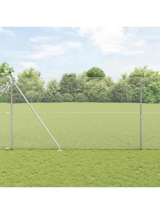 Žogs ar stabiem. sudraba 1.6 x 50 m pvc pārklāts tērauds
