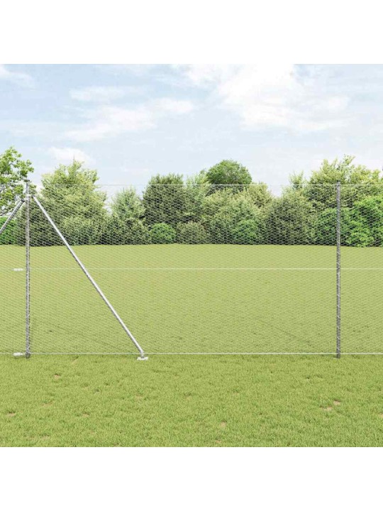 Žogs ar stabiem. sudraba 1.6 x 50 m pvc pārklāts tērauds