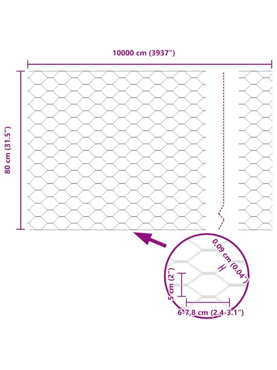 Žogs ar stabiem. sudraba 0.8 x 100 m pvc pārklāts tērauds