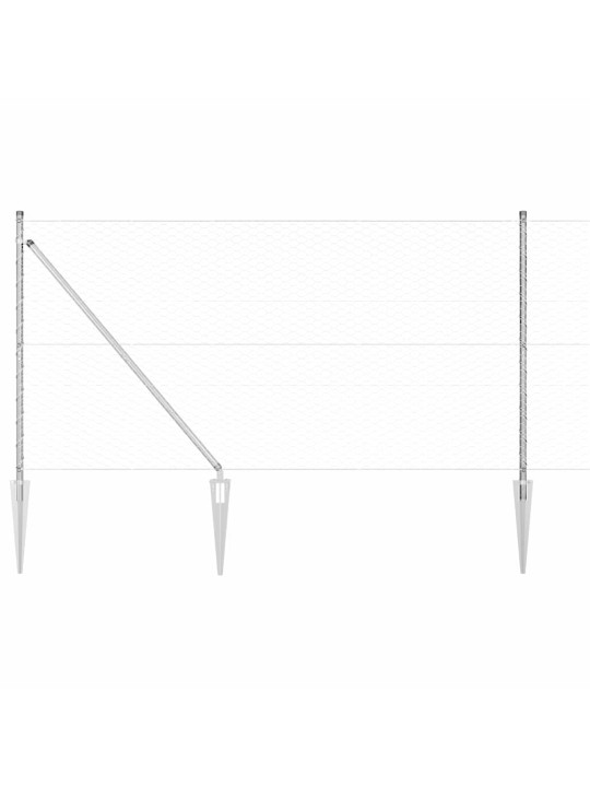 Žogs ar stabiem. sudraba 1.4 x 100 m pvc pārklāts tērauds