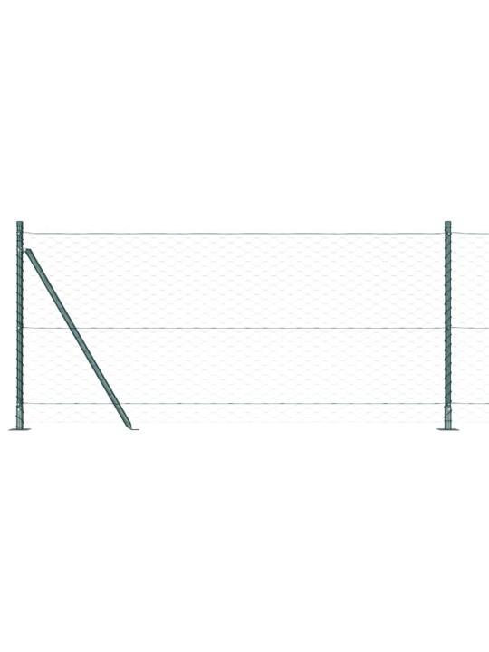 Žogs ar stabiem. zaļa 1 x 10 m pvc pārklāts tērauds