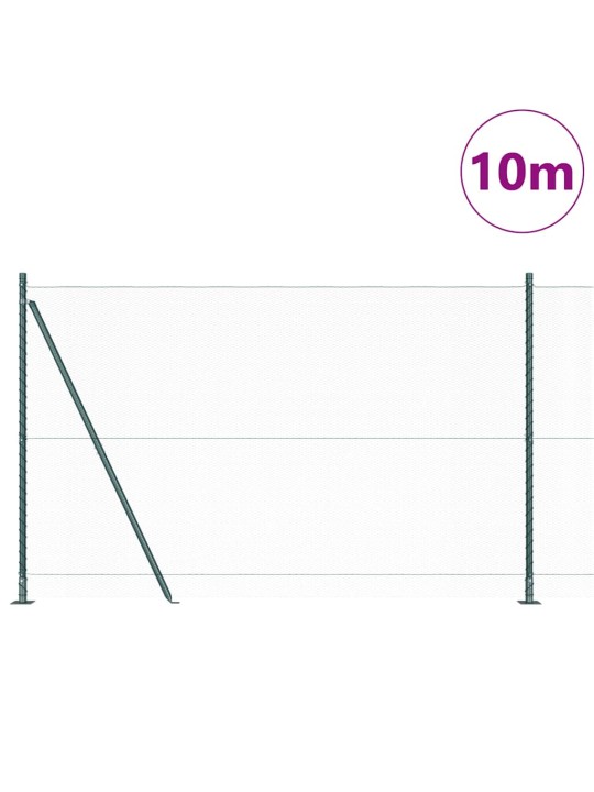 Žogs ar stabiem. zaļa 1.6 x 10 m pvc pārklāts tērauds