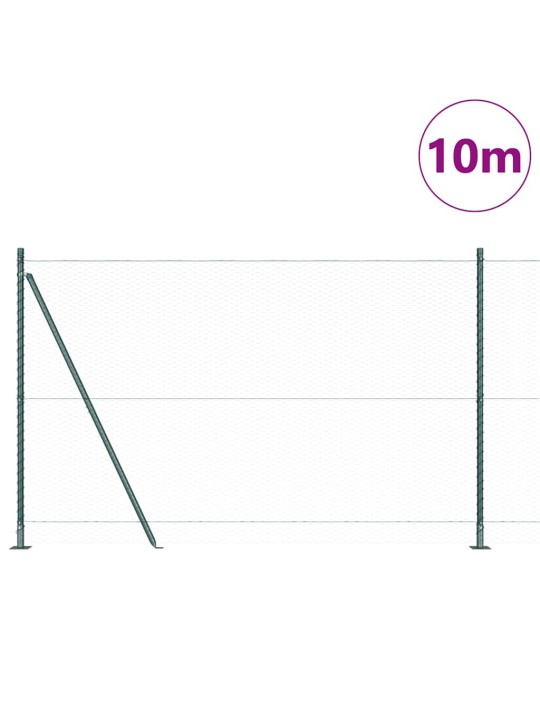 Žogs ar stabiem. zaļa 1.6 x 10 m pvc pārklāts tērauds