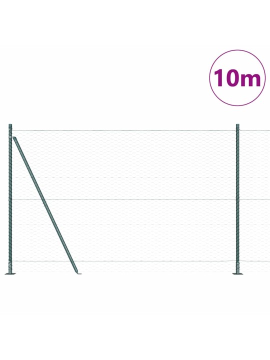 Žogs ar stabiem. zaļa 1.6 x 10 m pvc pārklāts tērauds