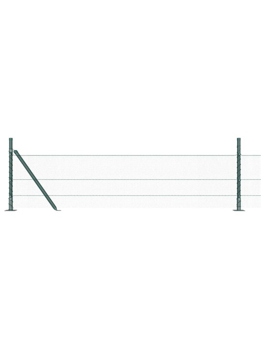 Žogs ar stabiem. zaļa 0.5 x 25 m pvc pārklāts tērauds