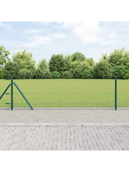 Žogs ar stabiem. zaļa 0.6 x 25 m pvc pārklāts tērauds