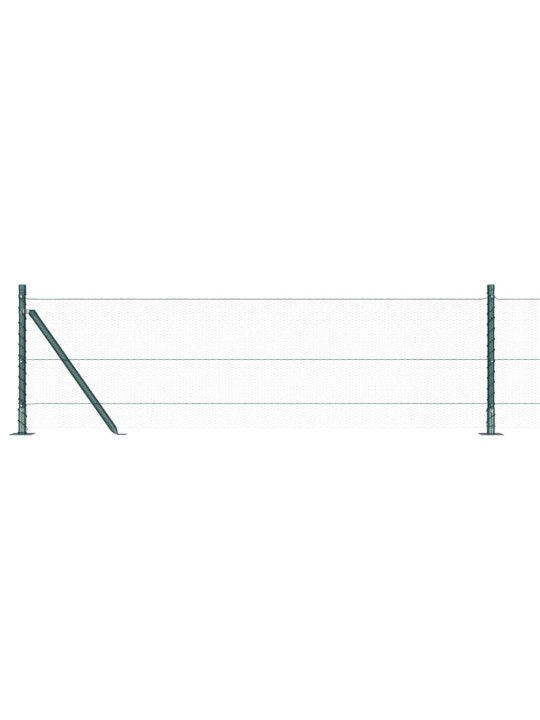 Žogs ar stabiem. zaļa 0.6 x 25 m pvc pārklāts tērauds