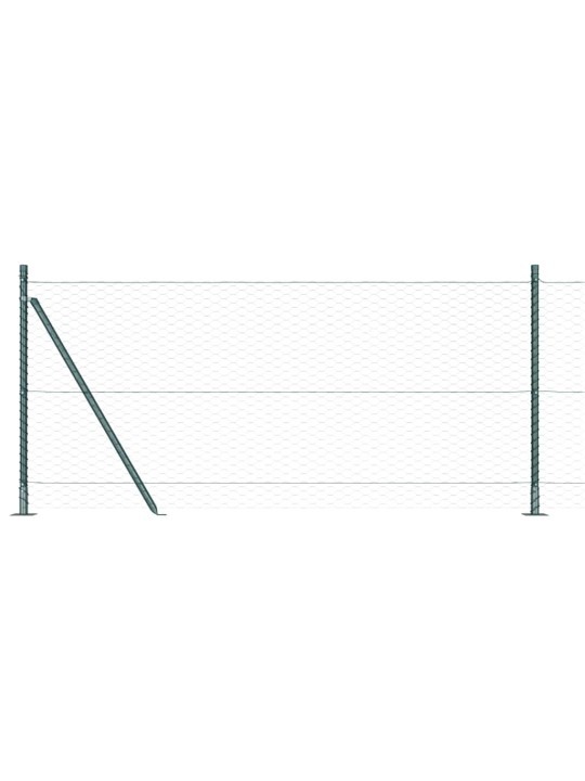 Žogs ar stabiem. zaļa 1 x 25 m pvc pārklāts tērauds
