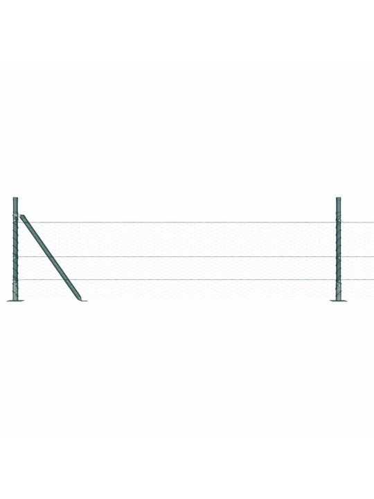 Žogs ar stabiem. zaļa 0.5 x 50 m pvc pārklāts tērauds
