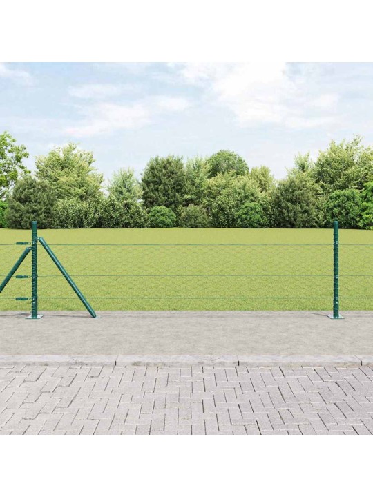 Žogs ar stabiem. zaļa 0.5 x 50 m pvc pārklāts tērauds