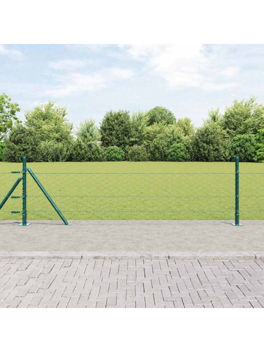 Žogs ar stabiem. zaļa 0.5 x 50 m pvc pārklāts tērauds