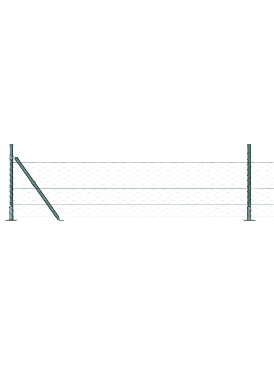 Žogs ar stabiem. zaļa 0.5 x 50 m pvc pārklāts tērauds
