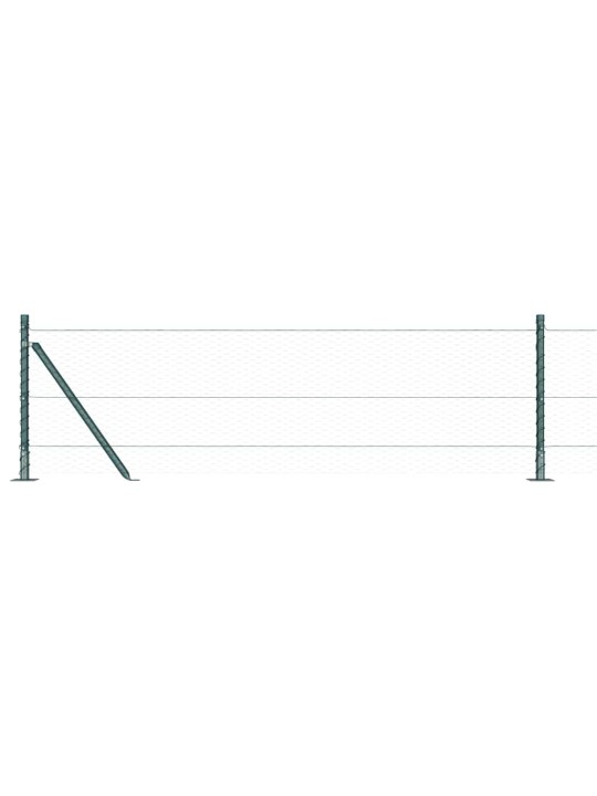 Žogs ar stabiem. zaļa 0.6 x 50 m pvc pārklāts tērauds