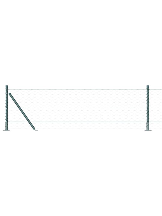 Žogs ar stabiem. zaļa 0.6 x 50 m pvc pārklāts tērauds