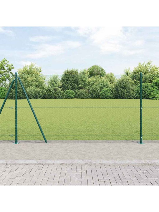Žogs ar stabiem. zaļa 1.2 x 50 m pvc pārklāts tērauds