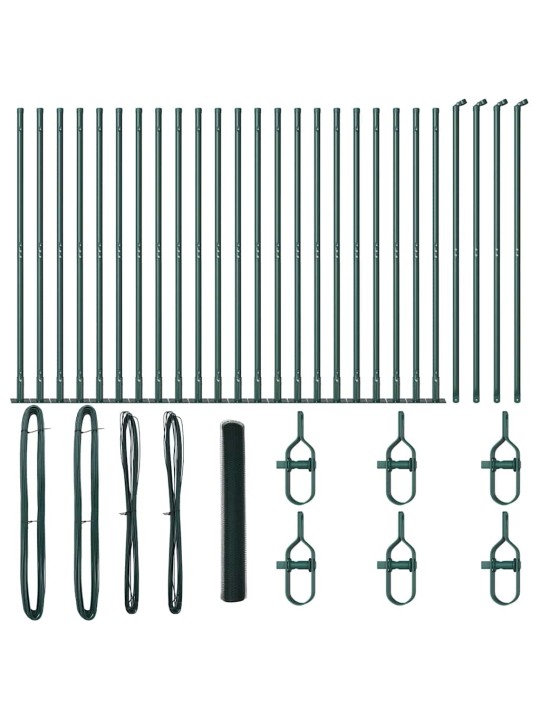 Žogs ar stabiem. zaļa 1.2 x 50 m pvc pārklāts tērauds