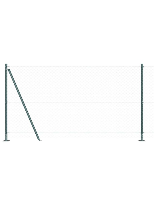 Žogs ar stabiem. zaļa 1.2 x 50 m pvc pārklāts tērauds