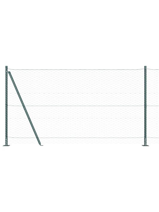Žogs ar stabiem. zaļa 1.2 x 50 m pvc pārklāts tērauds