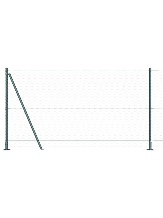 Žogs ar stabiem. zaļa 1.2 x 50 m pvc pārklāts tērauds