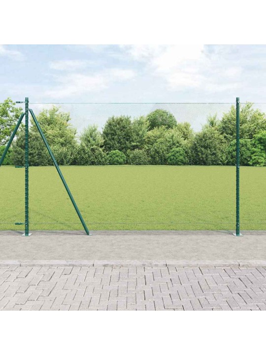 Žogs ar stabiem. zaļa 1.6 x 50 m pvc pārklāts tērauds