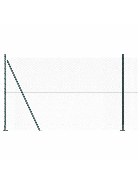 Žogs ar stabiem. zaļa 1.6 x 50 m pvc pārklāts tērauds