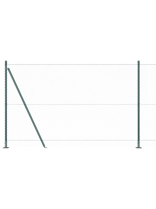 Žogs ar stabiem. zaļa 1.6 x 50 m pvc pārklāts tērauds