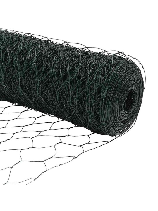 Žogs ar stabiem. zaļa 1.6 x 50 m pvc pārklāts tērauds