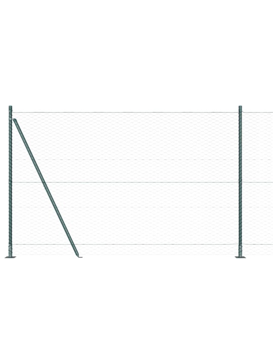 Žogs ar stabiem. zaļa 1.6 x 50 m pvc pārklāts tērauds
