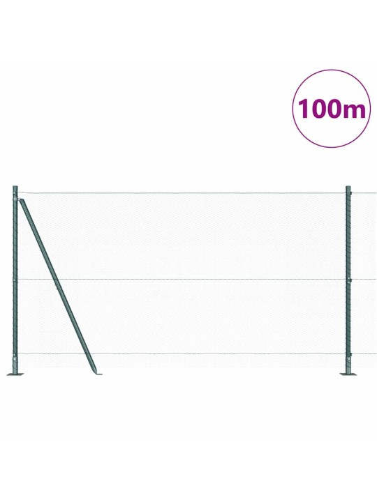Žogs ar stabiem. zaļa 1.2 x 100 m pvc pārklāts tērauds