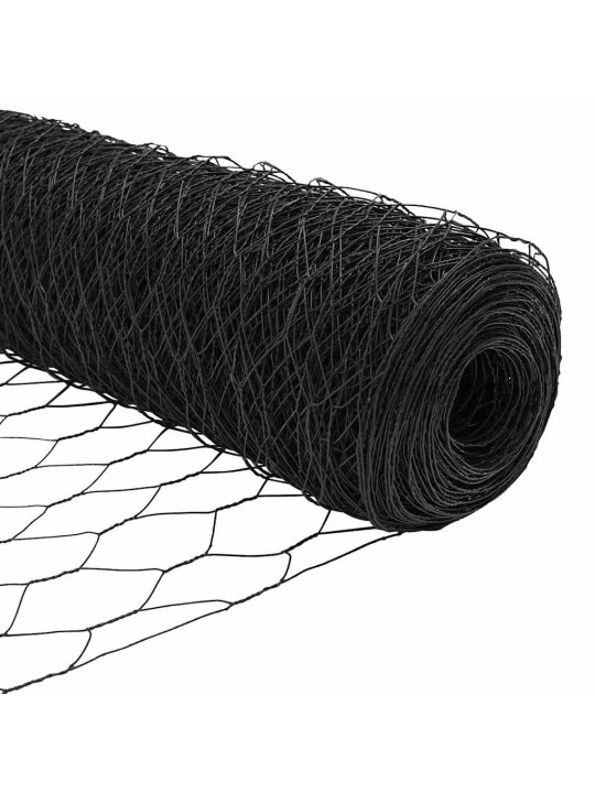 Žogs ar stabiem. pelēka 0.4 x 10 m pvc pārklāts tērauds