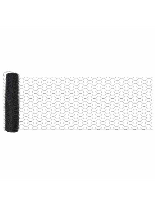 Žogs ar stabiem. pelēka 0.4 x 10 m pvc pārklāts tērauds
