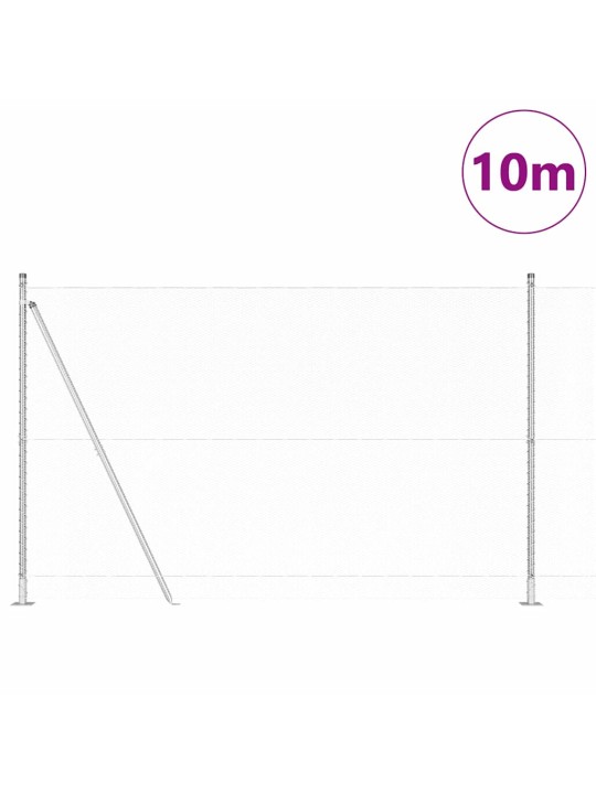 Žogs ar stabiem. sudraba 1.6 x 10 m pvc pārklāts tērauds