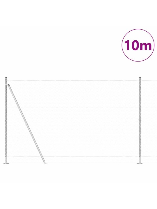 Žogs ar stabiem. sudraba 1.6 x 10 m pvc pārklāts tērauds