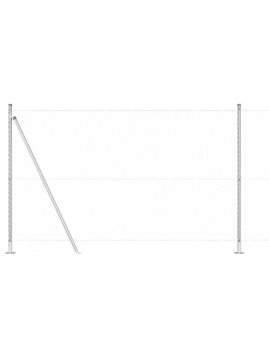 Žogs ar stabiem. sudraba 1.6 x 25 m pvc pārklāts tērauds