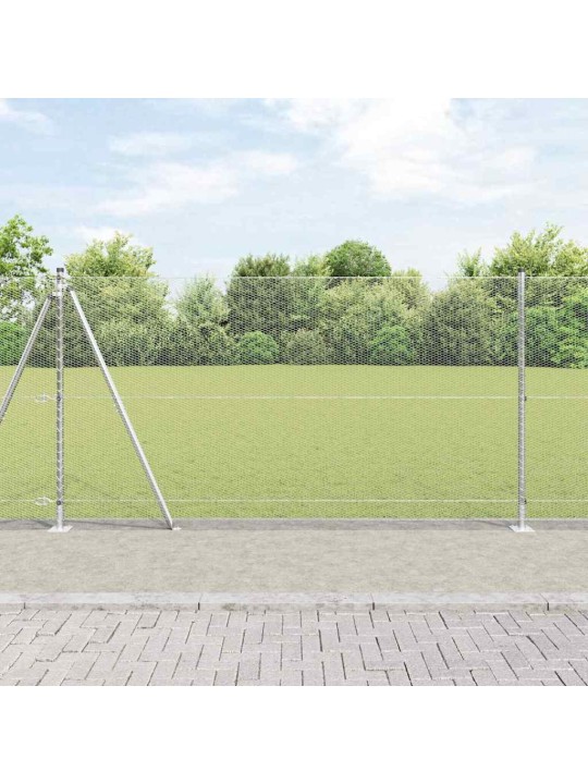 Žogs ar stabiem. sudraba 1.2 x 50 m pvc pārklāts tērauds