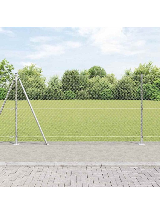 Žogs ar stabiem. sudraba 1.2 x 50 m pvc pārklāts tērauds