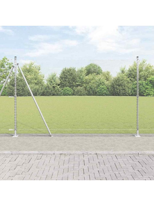 Žogs ar stabiem. sudraba 1.6 x 50 m pvc pārklāts tērauds