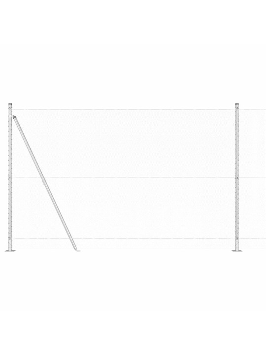 Žogs ar stabiem. sudraba 1.6 x 50 m pvc pārklāts tērauds