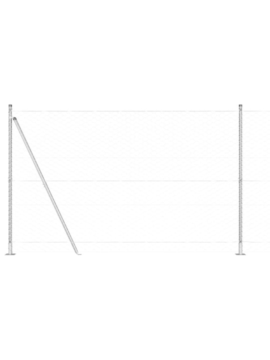 Žogs ar stabiem. sudraba 1.6 x 50 m pvc pārklāts tērauds