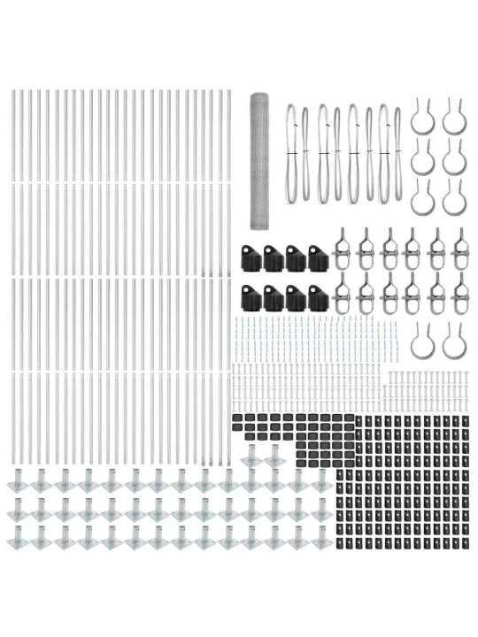 Žogs ar stabiem. sudraba 1.2 x 100 m pvc pārklāts tērauds