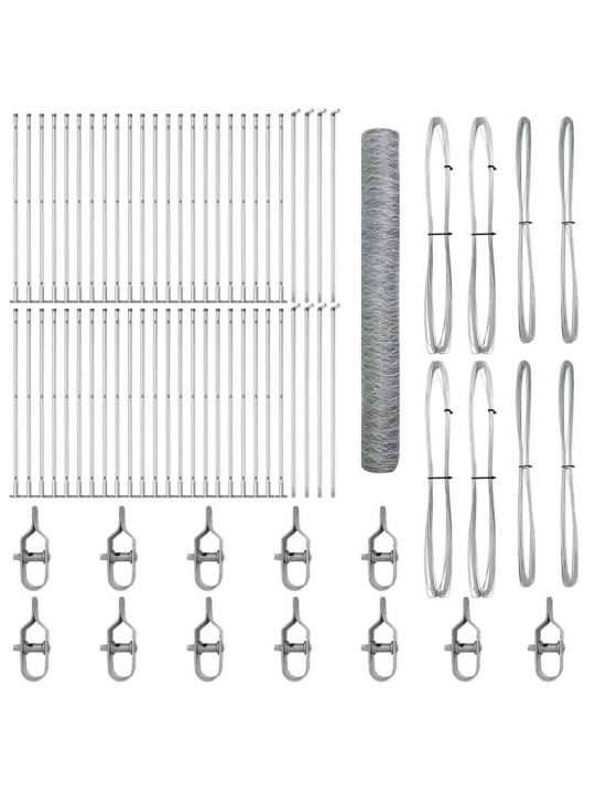 Žogs ar stabiem. sudraba 1.2 x 100 m pvc pārklāts tērauds