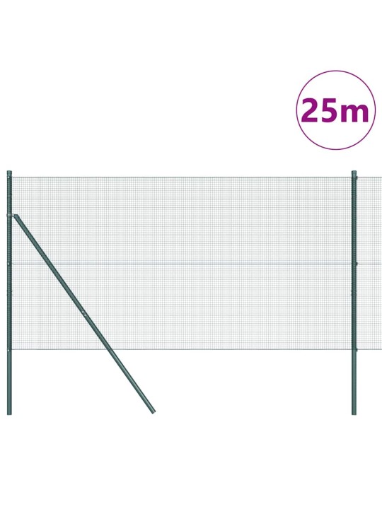 Žogs ar stabiem. zaļa 1.4 x 25 m tērauds