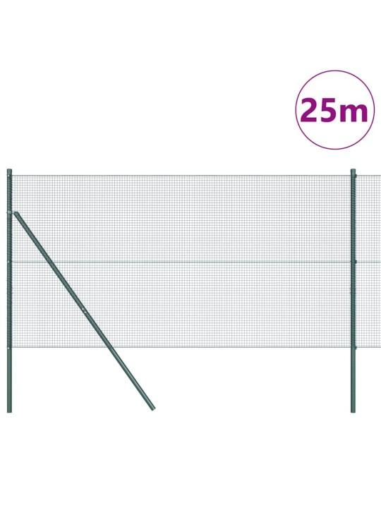 Žogs ar stabiem. zaļa 1.4 x 25 m tērauds