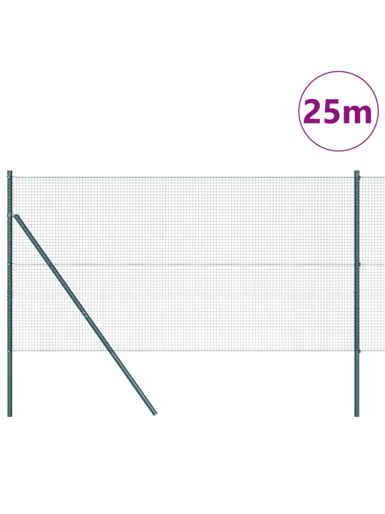 Žogs ar stabiem. zaļa 1.4 x 25 m tērauds