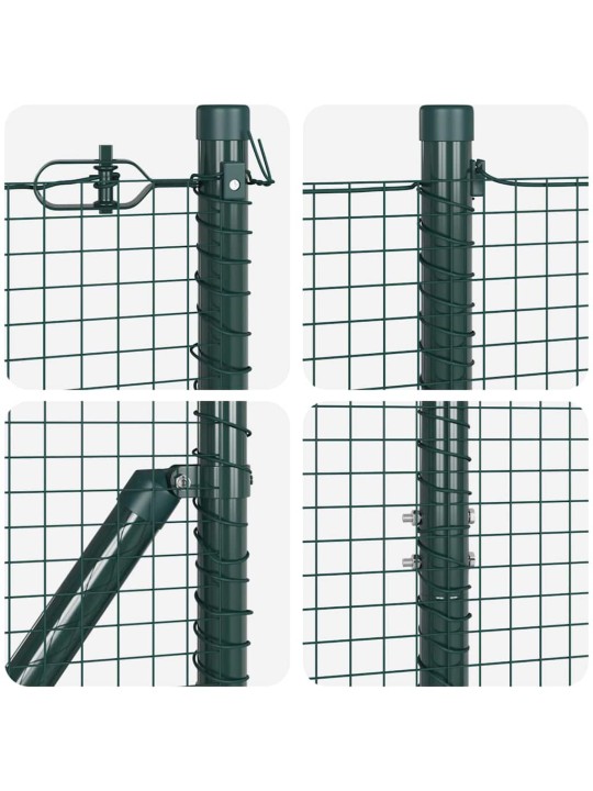 Žogs ar stabiem. zaļa 1.5 x 25 m tērauds
