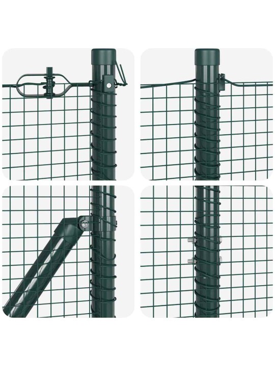 Žogs ar stabiem. zaļa 1.6 x 25 m tērauds
