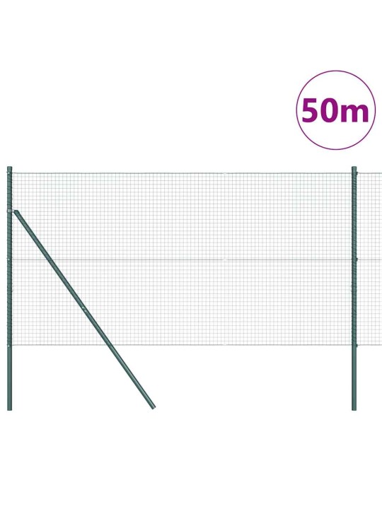 Žogs ar stabiem. zaļa 1.4 x 50 m tērauds