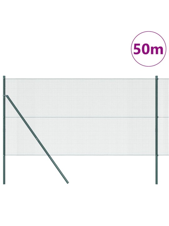 Žogs ar stabiem. zaļa 1.5 x 50 m tērauds